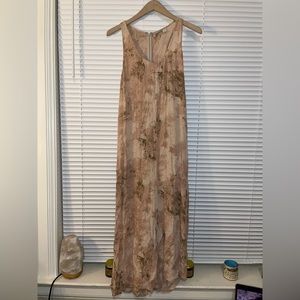 Hinge womens M abstract print racerback culotte jumpsuit